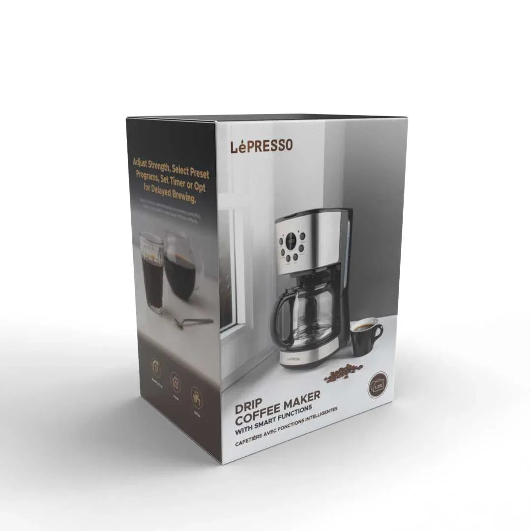 LePresso Digital Drip Coffee Machine with Smart Functions 1.5L 900W - Tashqila LePresso Digital Drip Coffee Machine with Smart Functions 1.5L 900W - Tashqila